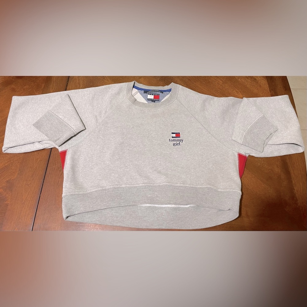 Vintage Tommy Girl Cropped Sweatshirt